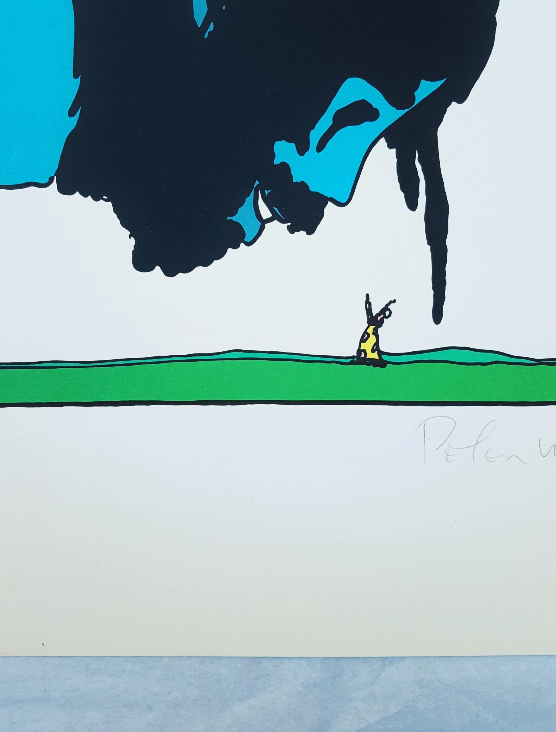 An original signed lithograph on American Atelier cover paper by German-American artist Peter Max (1937-) titled 