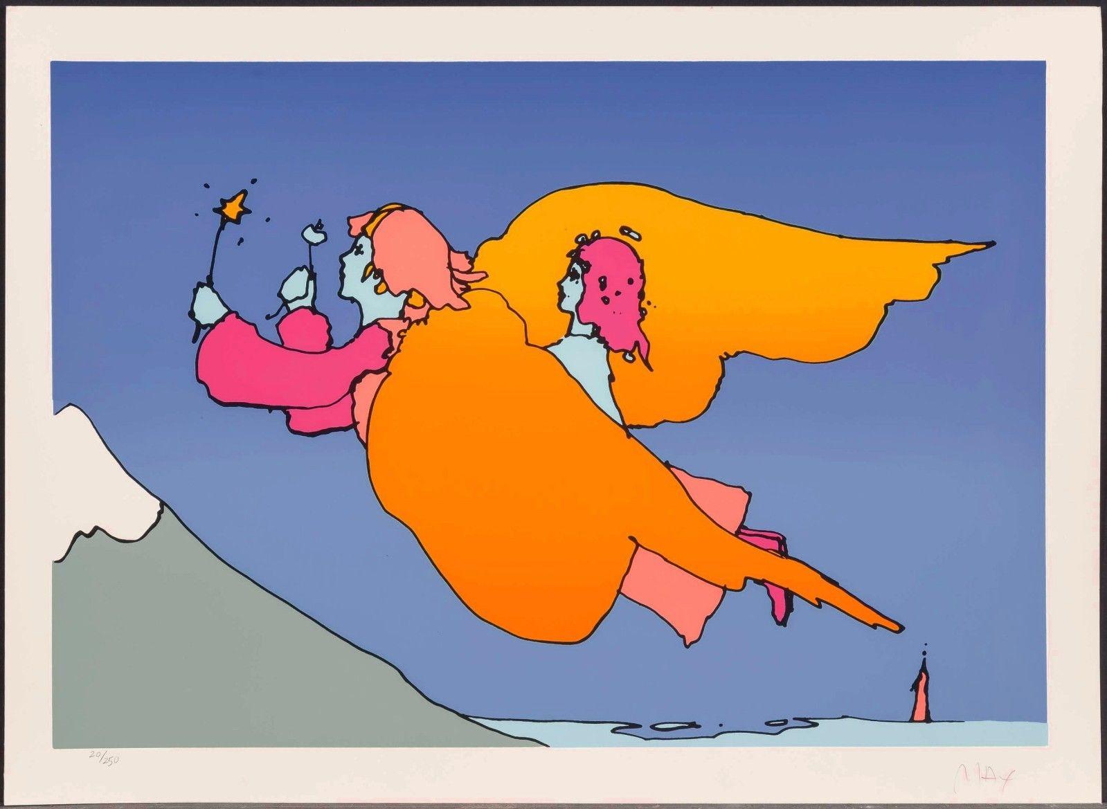 Peter Max Landscape Print - THE HIGHEST MOUNTAIN