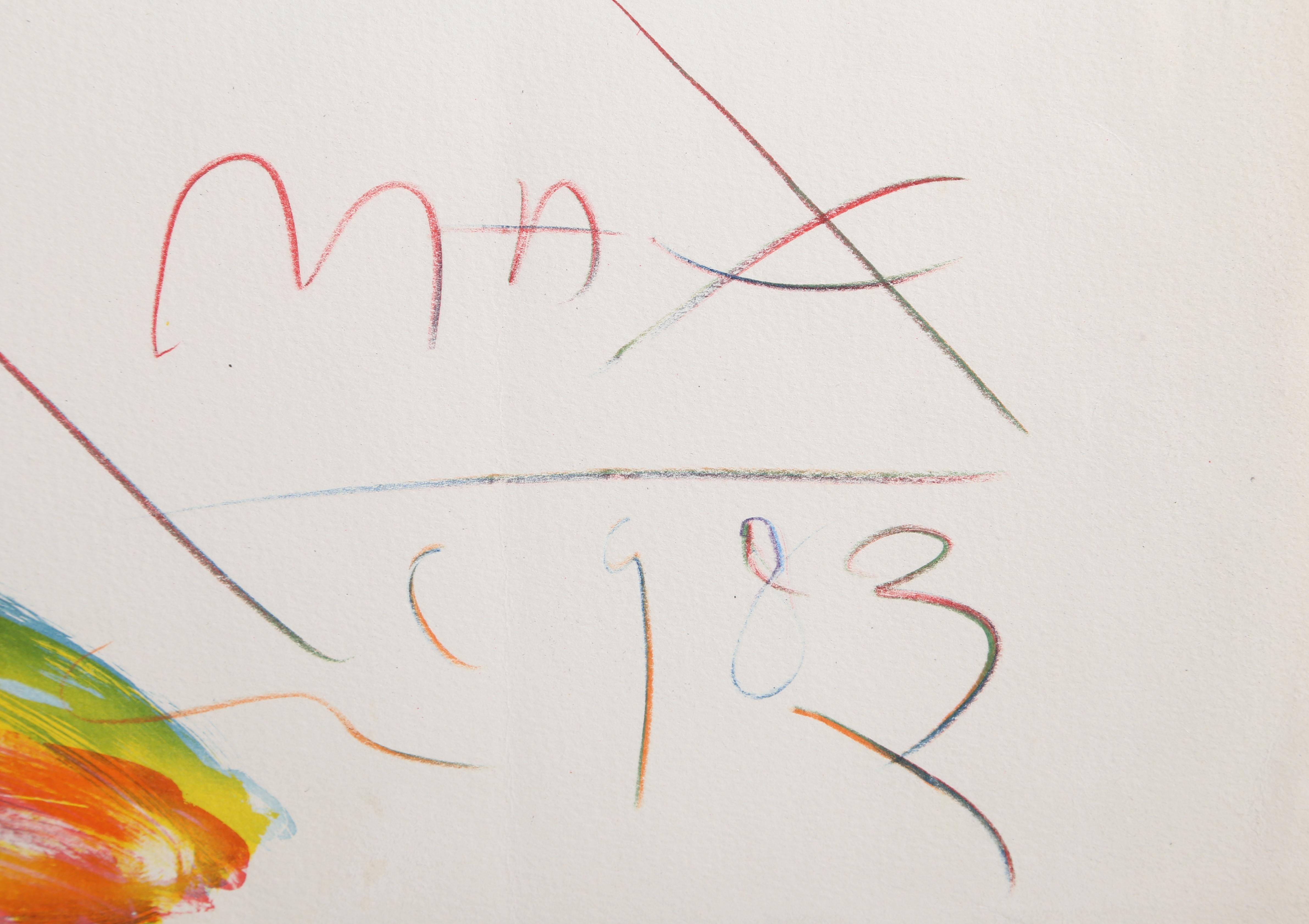 Le Jockey, lithographie embellie à la main de Peter Max en vente 3