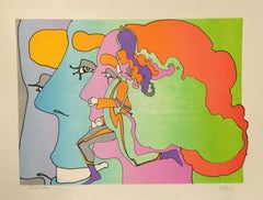 Three Lords and a Runner, Psychedelic Art Lithograph by Peter Max