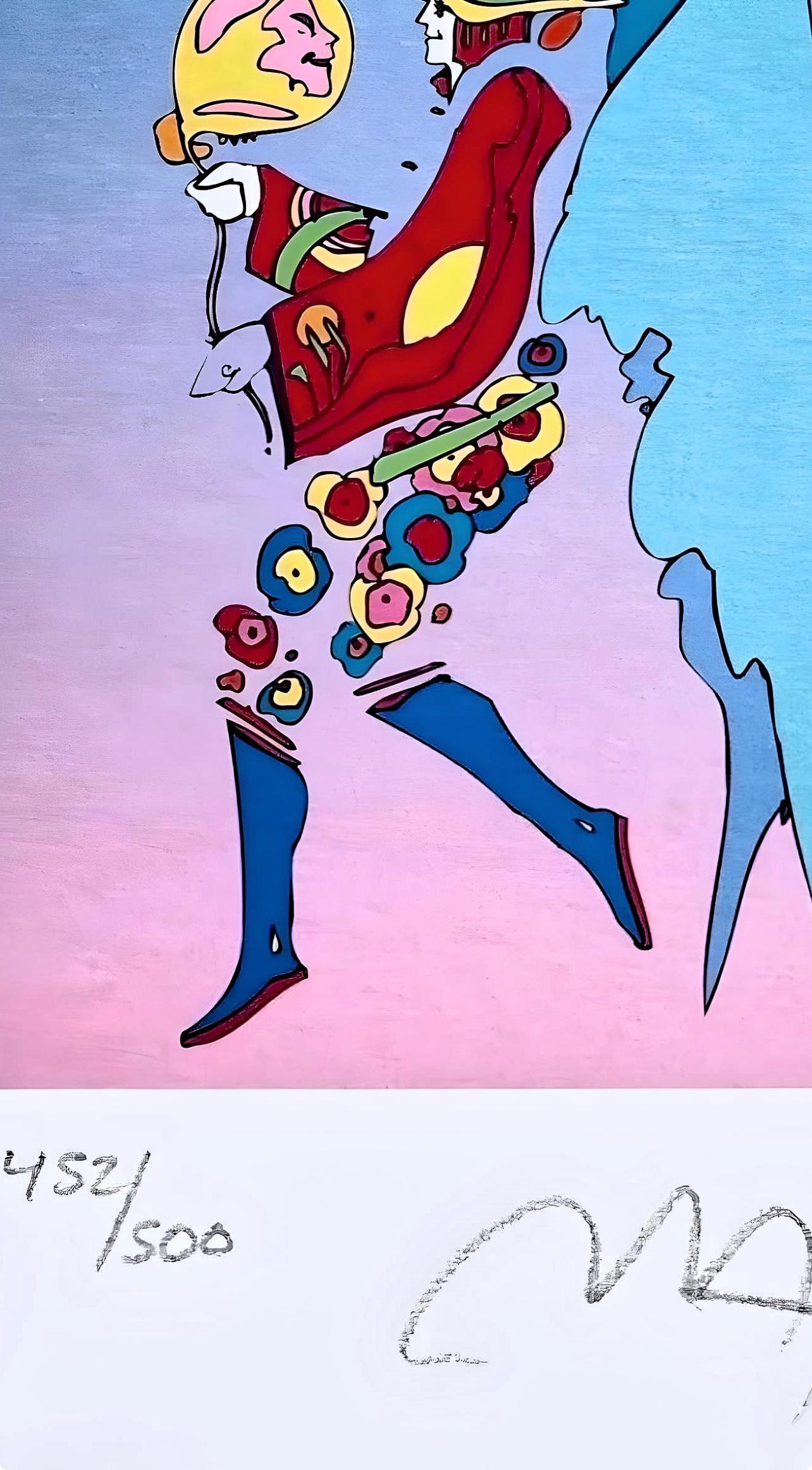 Tip Toe Floating I, Peter Max For Sale 3