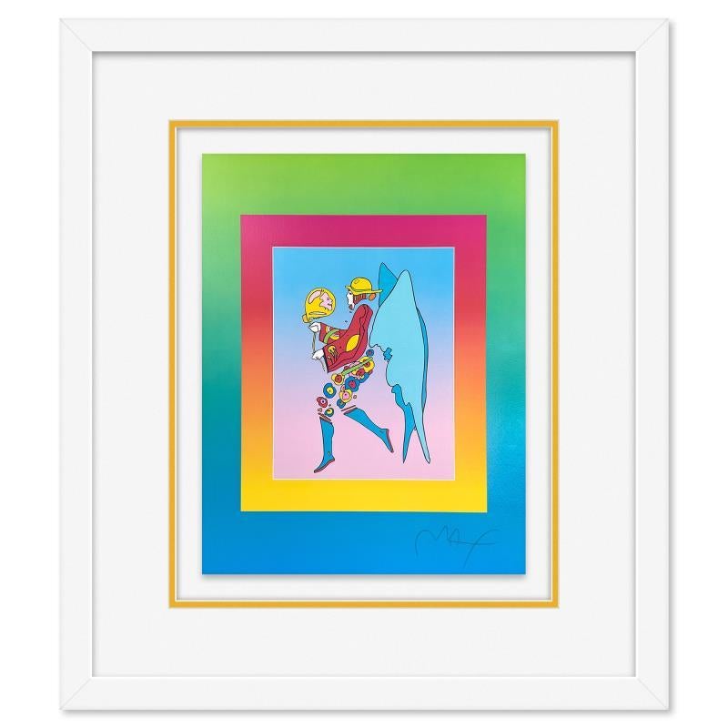 Peter Max Print - "Tip Toe Floating on Blends" Framed Limited Edition Lithograph