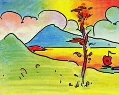 Tree with Sailboat, Peter Max - SIGNED