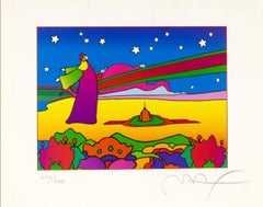 Two Cosmic Sages Ver II, Ltd Edition Lithograph, Peter Max - SIGNED