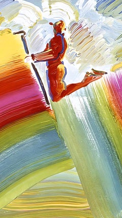 Two Figures On Rainbow, Peter Max