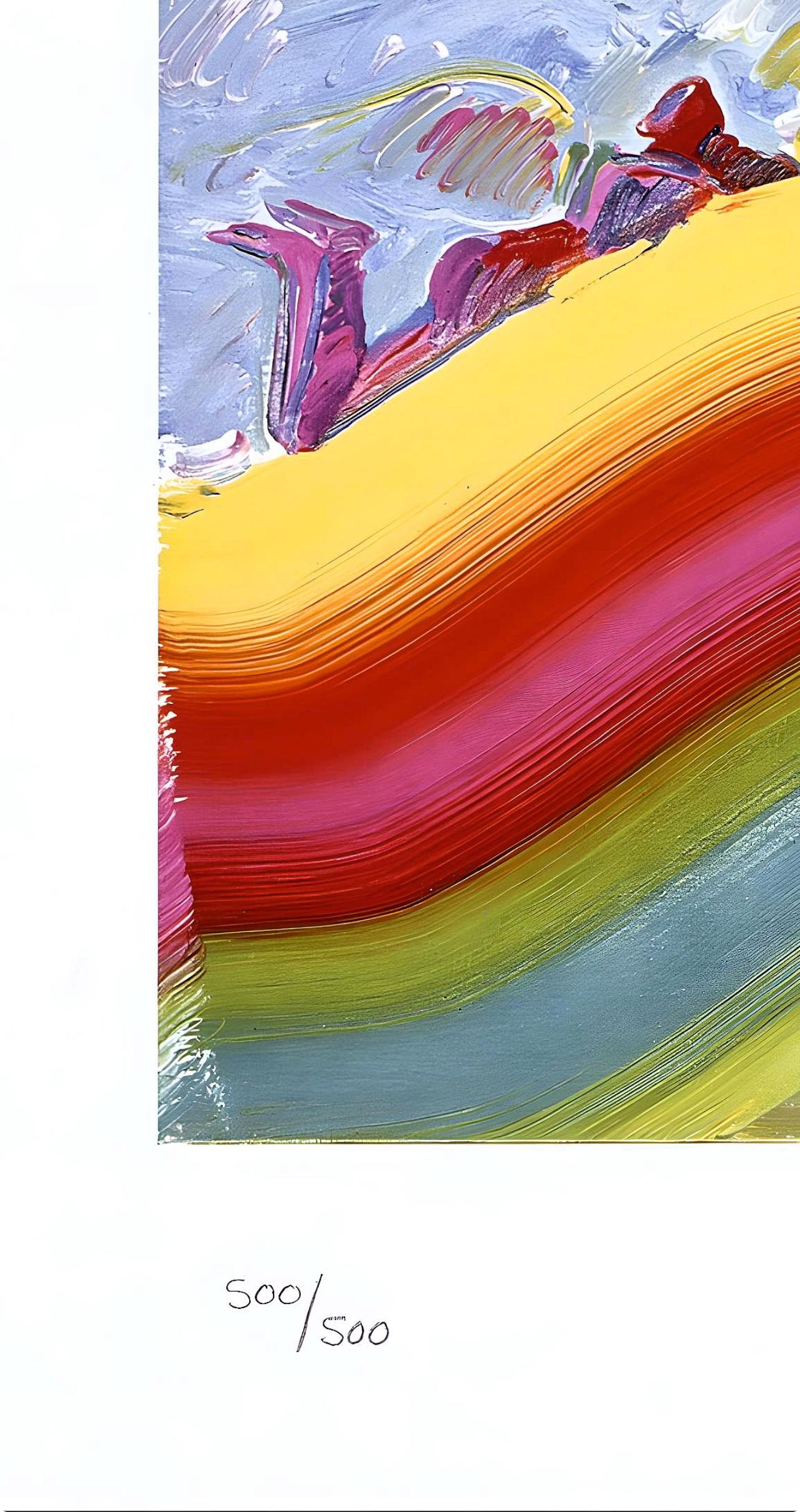 Zwei Figuren am Regenbogen, Peter Max im Angebot 4