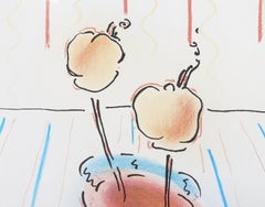 Two Flowers, Lithograph by Peter Max