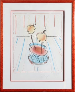 Two Flowers, Lithograph by Peter Max