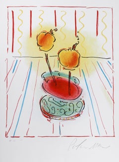 Two Flowers, Pop Art Lithograph by Peter Max