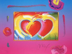 Two Hearts On Blends, Ltd Ed Lithograph, Peter Max - SIGNED