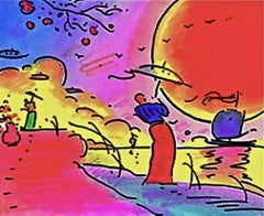 Two Sages, Limited Edition Lithograph, Peter Max - SIGNED