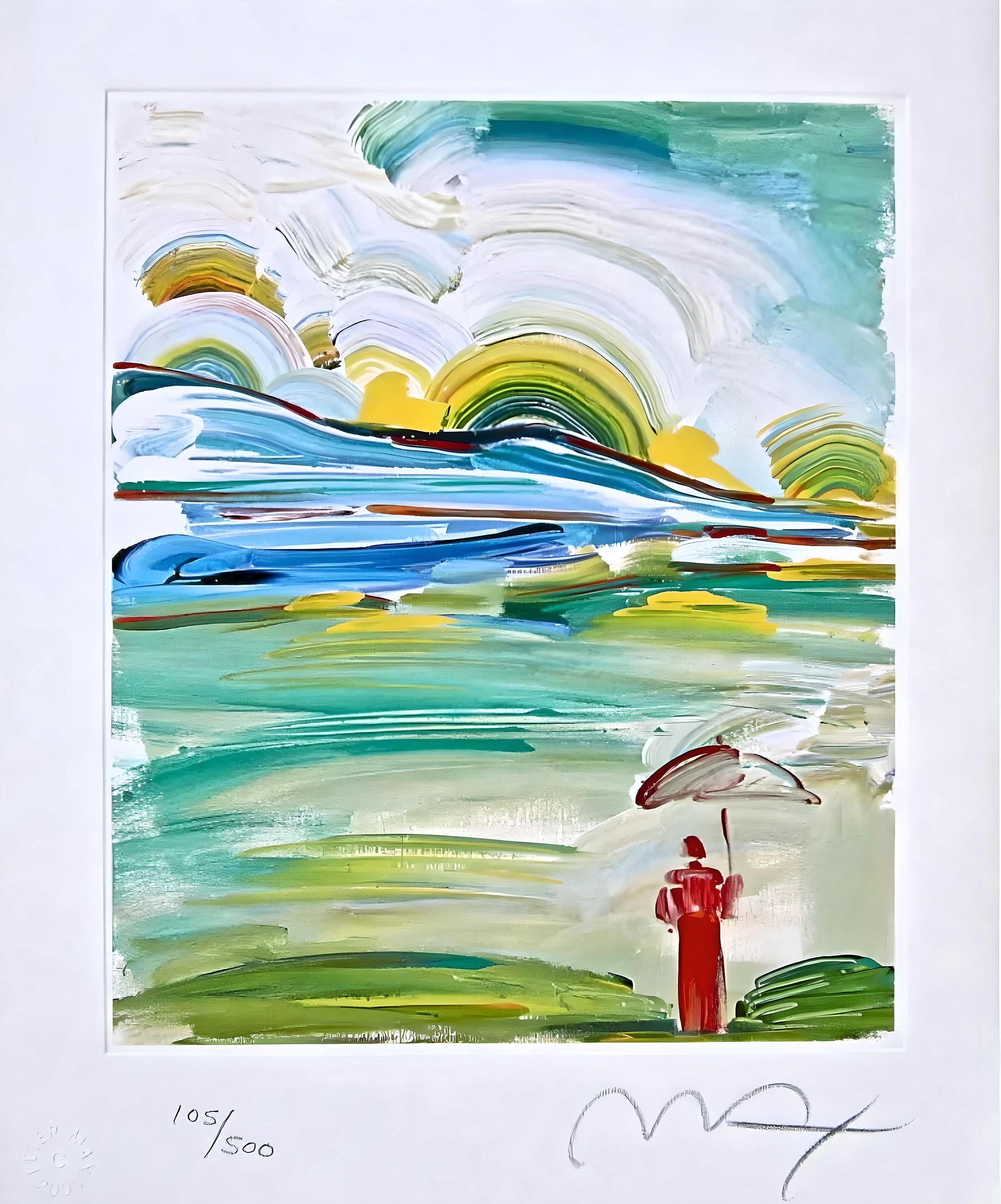 Umbrella Man at Sunrise, Peter Max For Sale 5