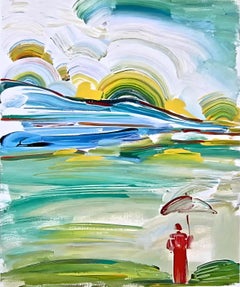 L'homme au parapluie au lever du soleil, Peter Max