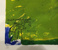 USA Film Festival, Dallas (Green/Blue), Psychedelic Art Screenprint by Peter Max