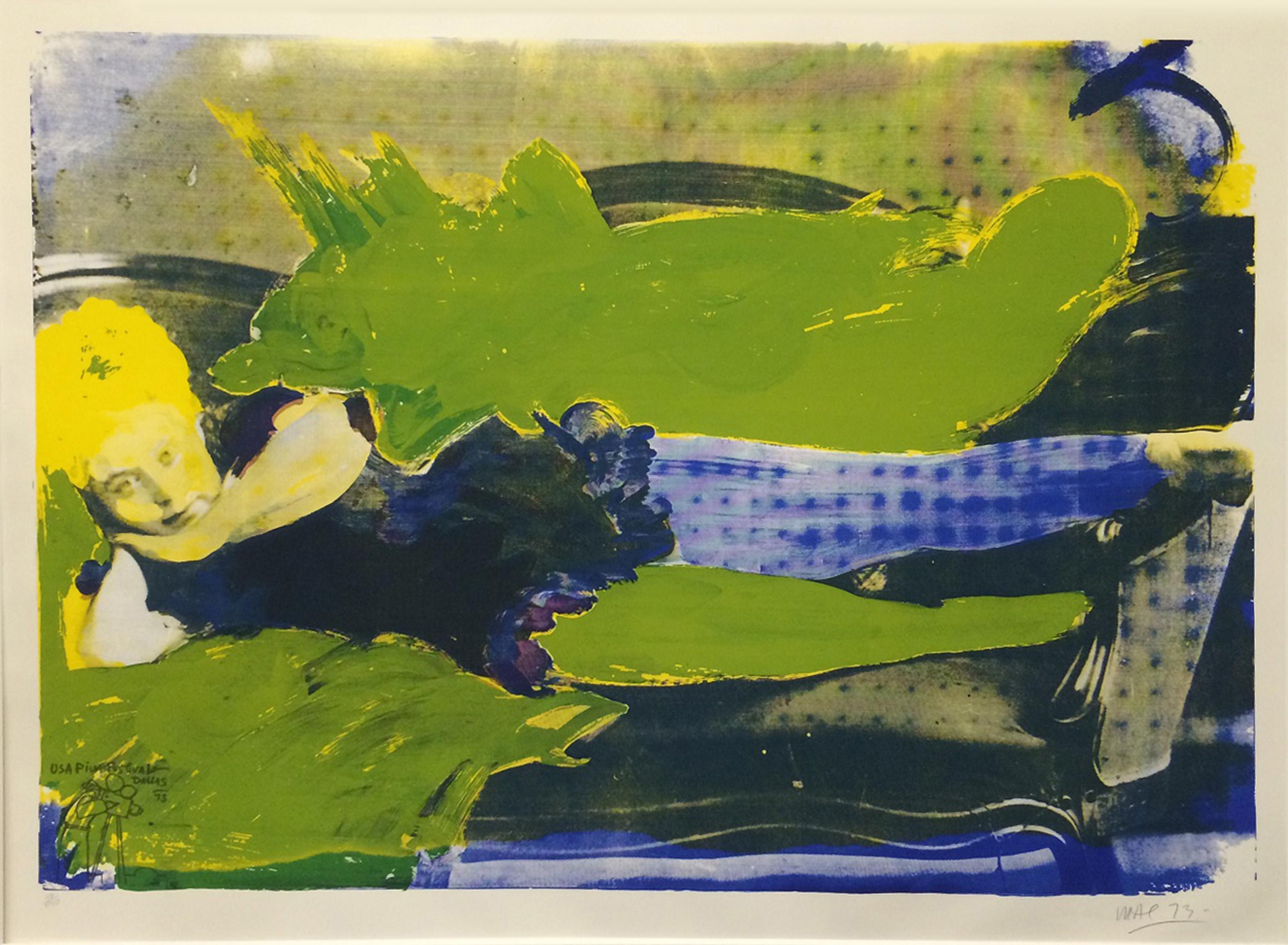 USA Film Festival, Dallas (Green/Blue), Psychedelic Art Screenprint by Peter Max