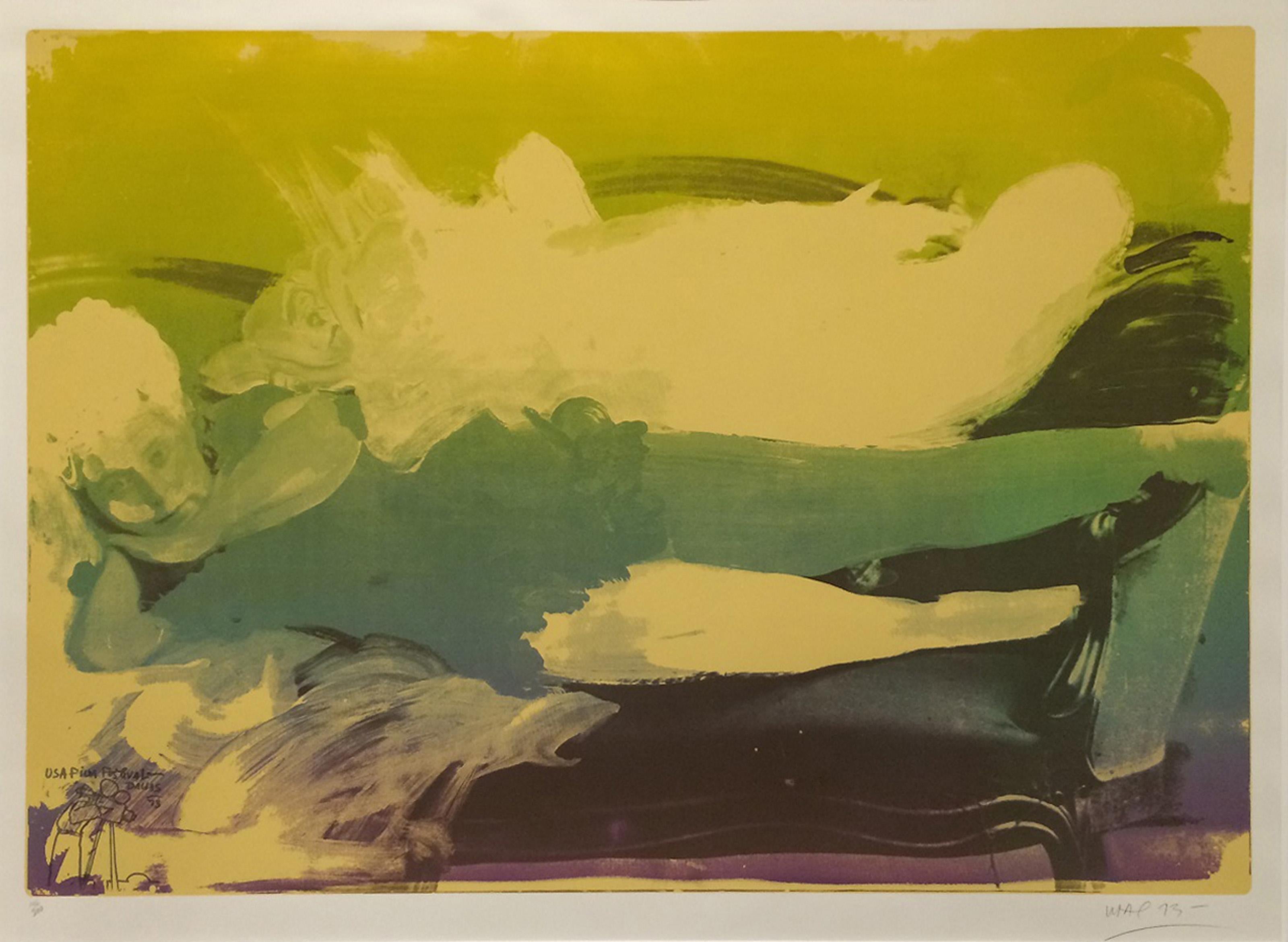 USA Film Festival, Dallas Yellow/Green, Psychedelic Art Screenprint by Peter Max