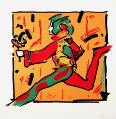 USA Olympic Torch, Pop Art Screenprint by Peter Max