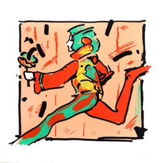 Vintage USA Olympic Torch, Pop Art Screenprint by Peter Max