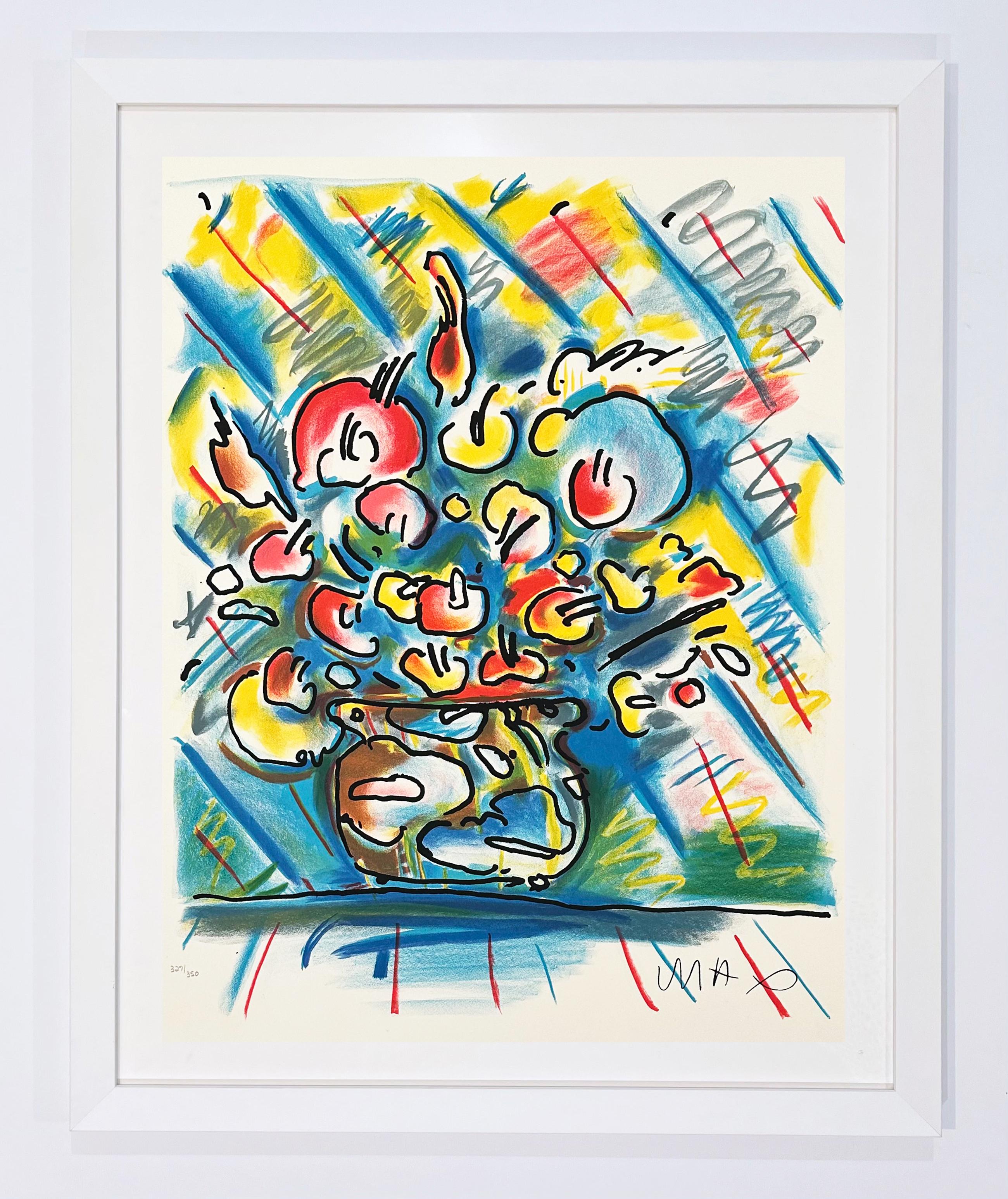 Vase of Flowers - Print by Peter Max