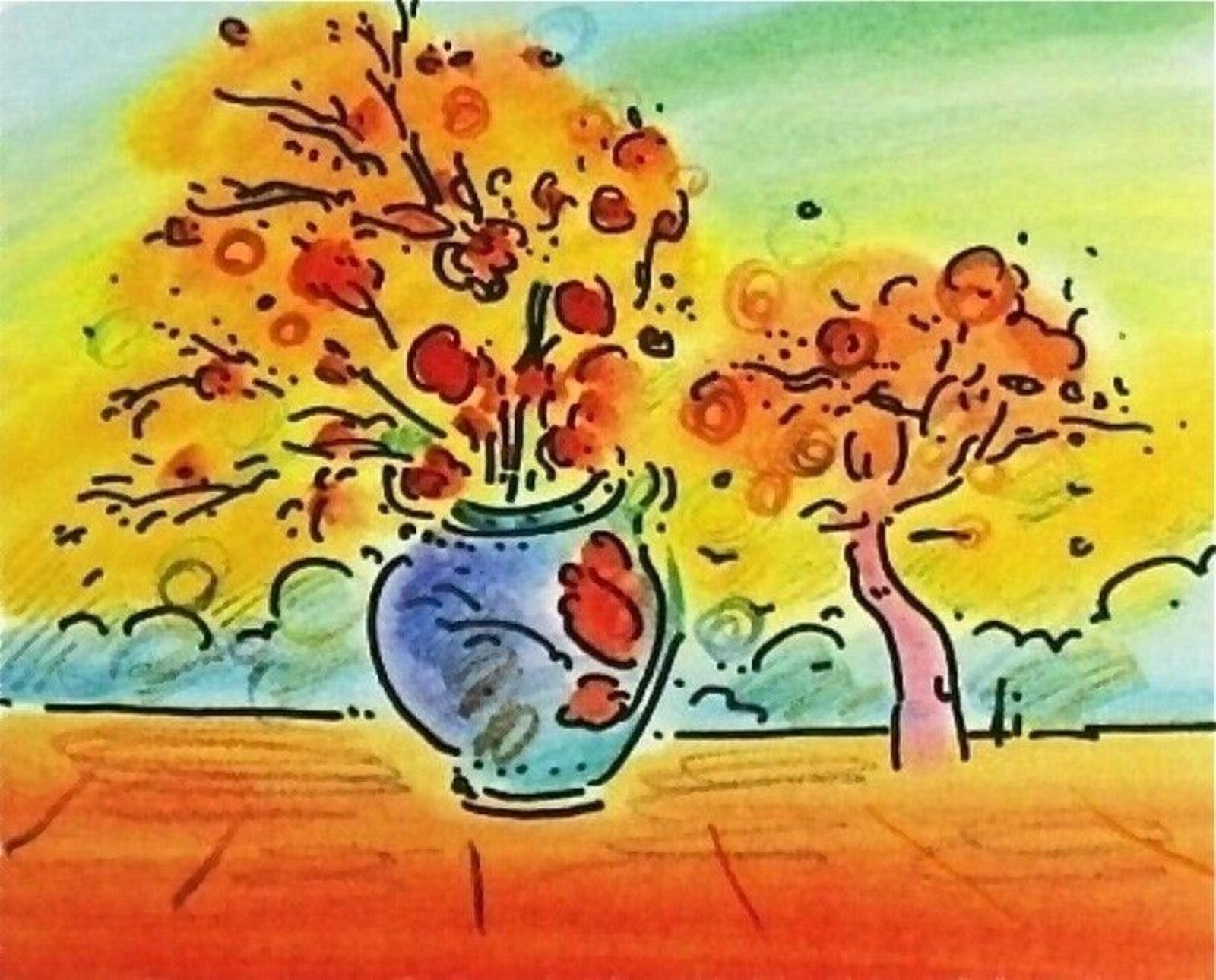 Vase with Tree II - Print by Peter Max