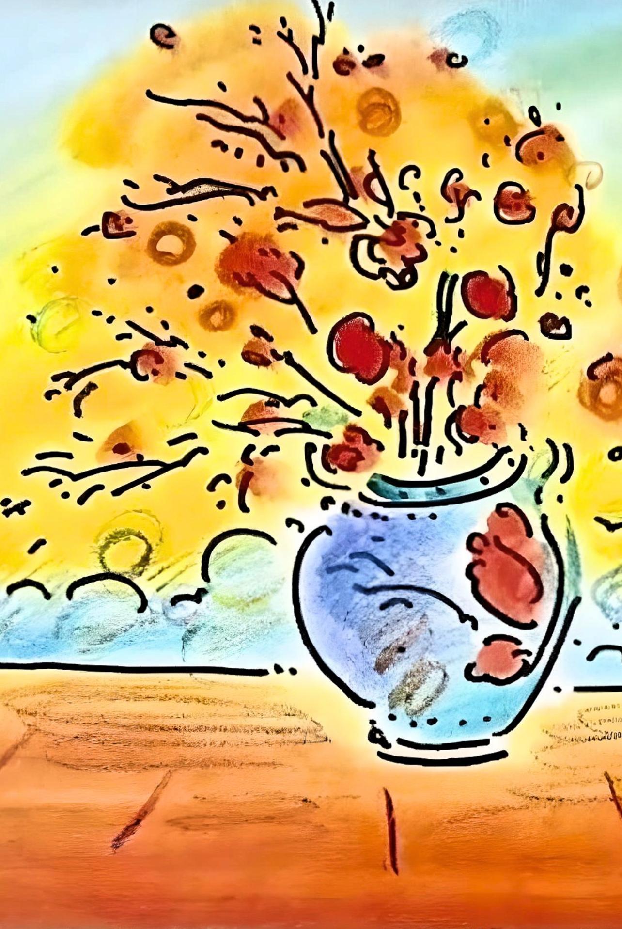 Vase with Tree II, Peter Max For Sale 1