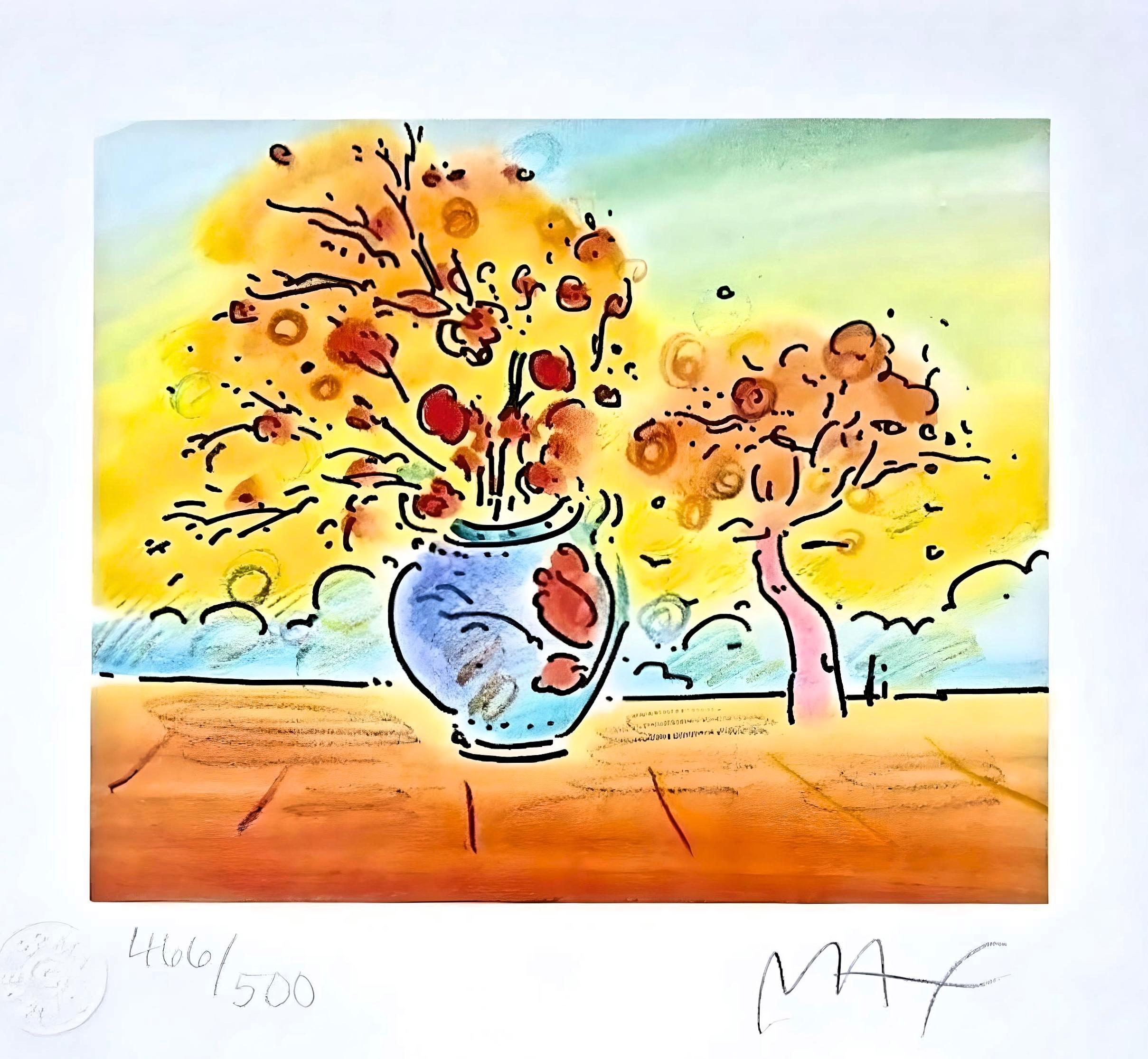 Vase with Tree II, Peter Max For Sale 5