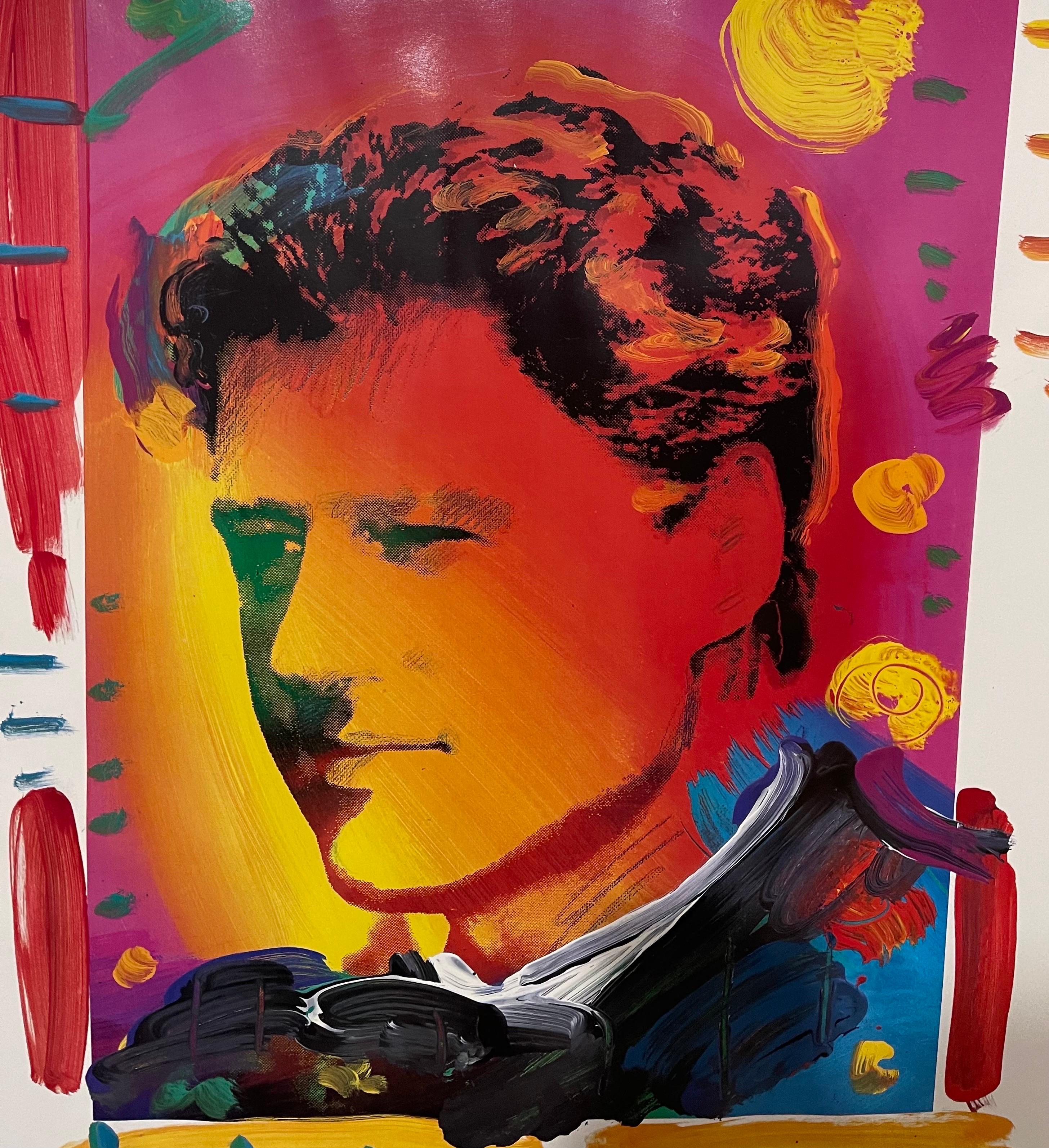 Vintage-Poster, Präsident Bill Clinton, Pop-Art, handsignierte Lithographie, Peter Max 2