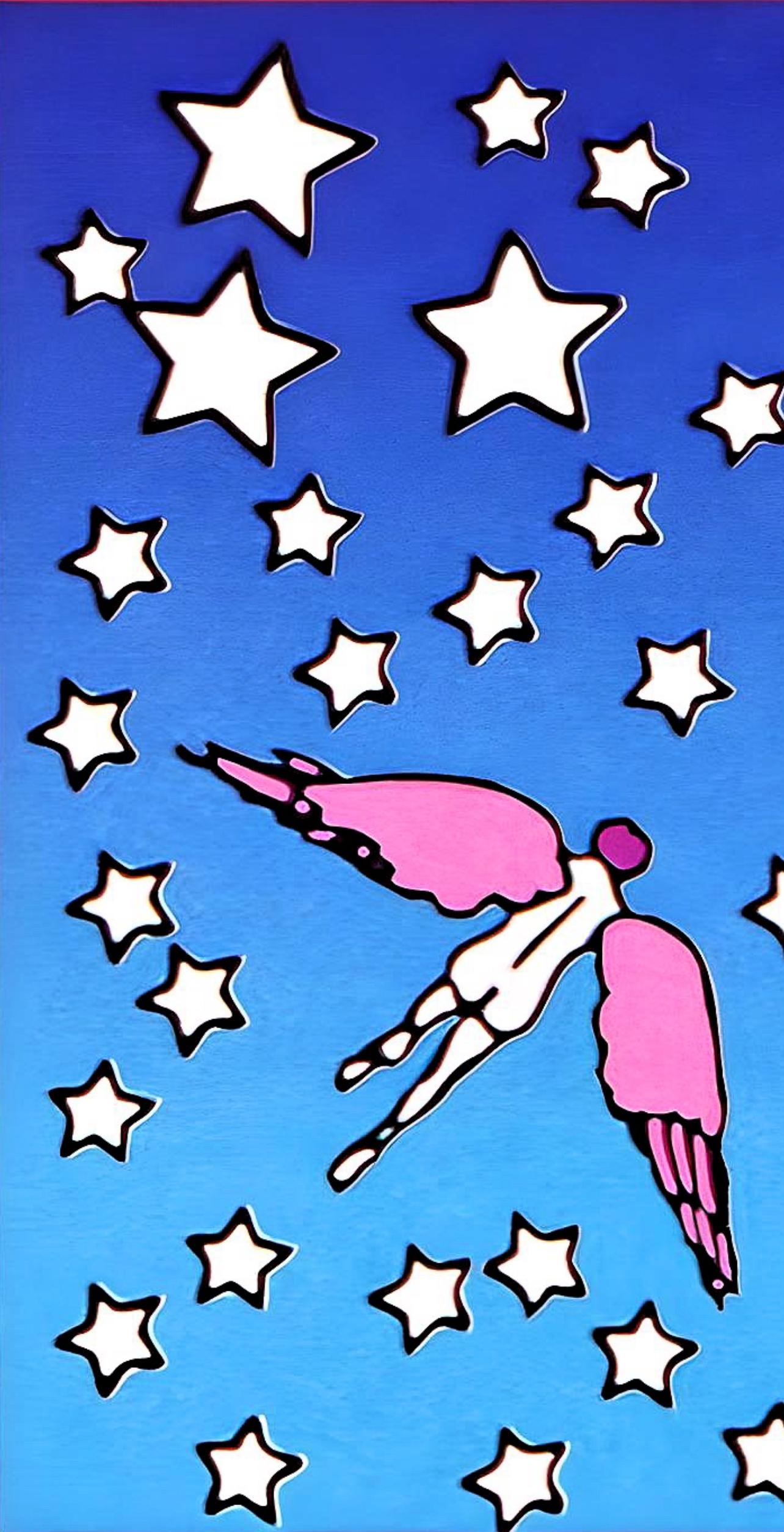 Winged Flyer In Space, Peter Max For Sale 1