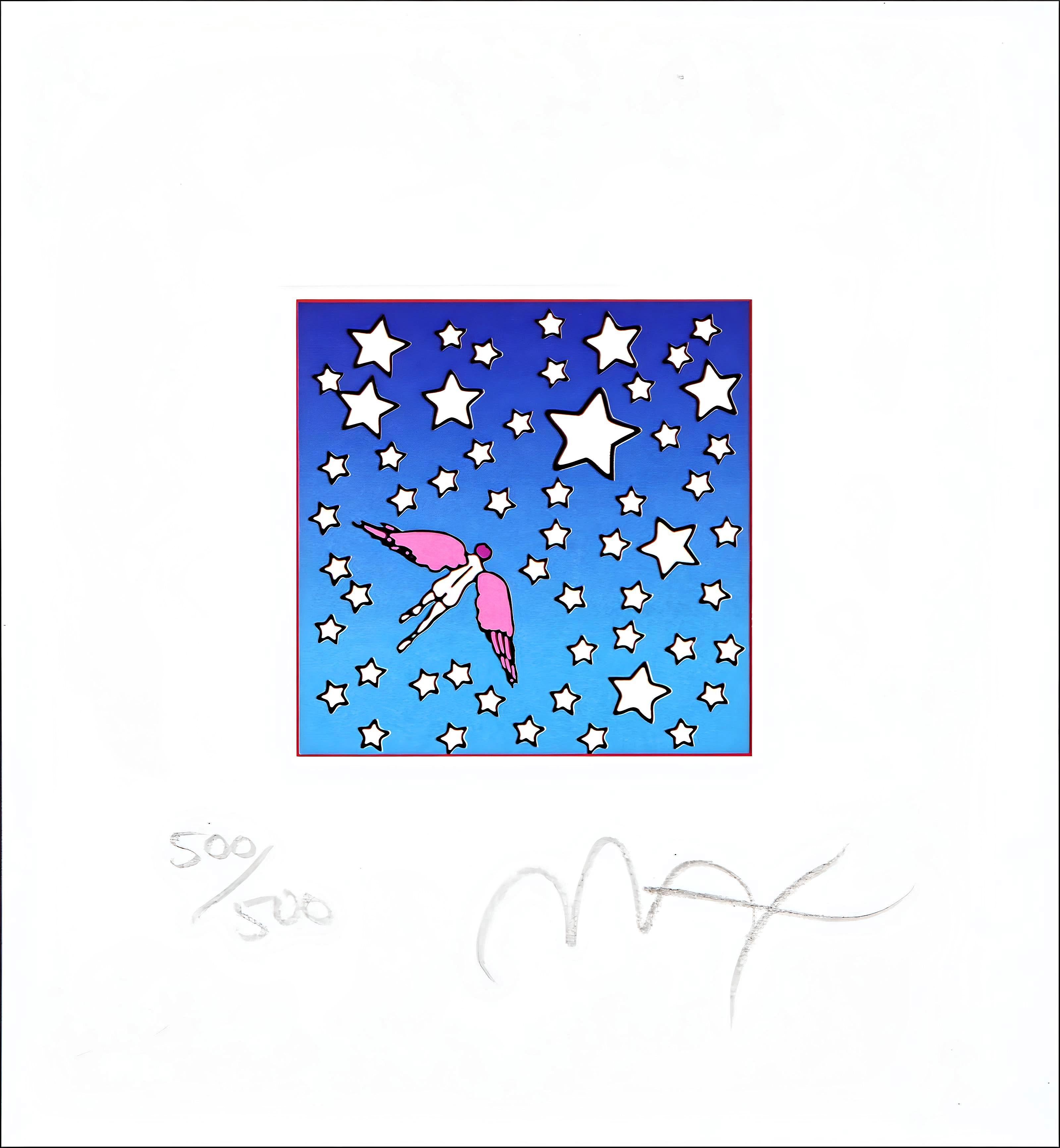 Winged Flyer In Space, Peter Max For Sale 3