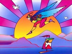 Volante alado con salida del sol II, Peter Max