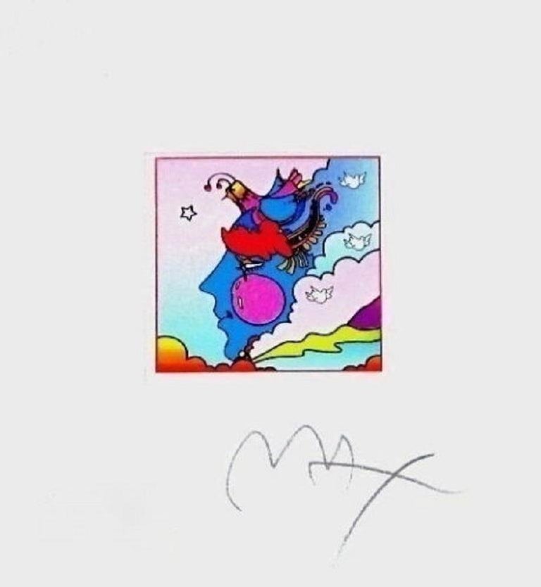 Woodstock Profile, Limited Edition (Mini 4.875" x 4.5"), Peter Max SIGNED - Print by Peter Max