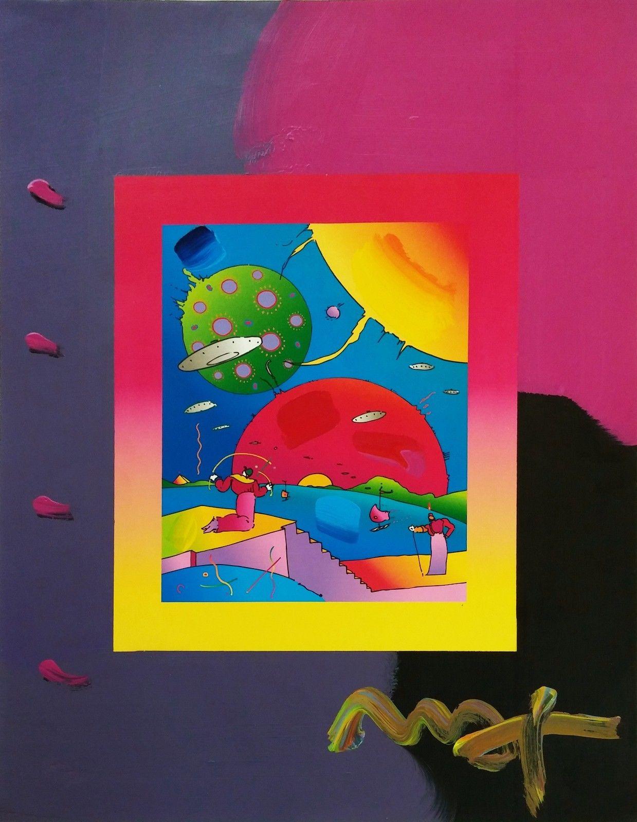 YEAR OF 2250 (OVERPAINT) - Mixed Media Art by Peter Max