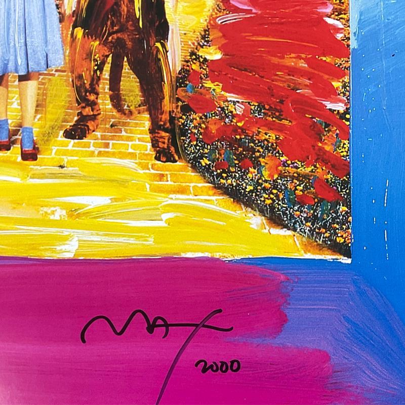 Lithographie offset « Yellow Brick Road » encadrée et signée à la main - Pop Art Art par Peter Max