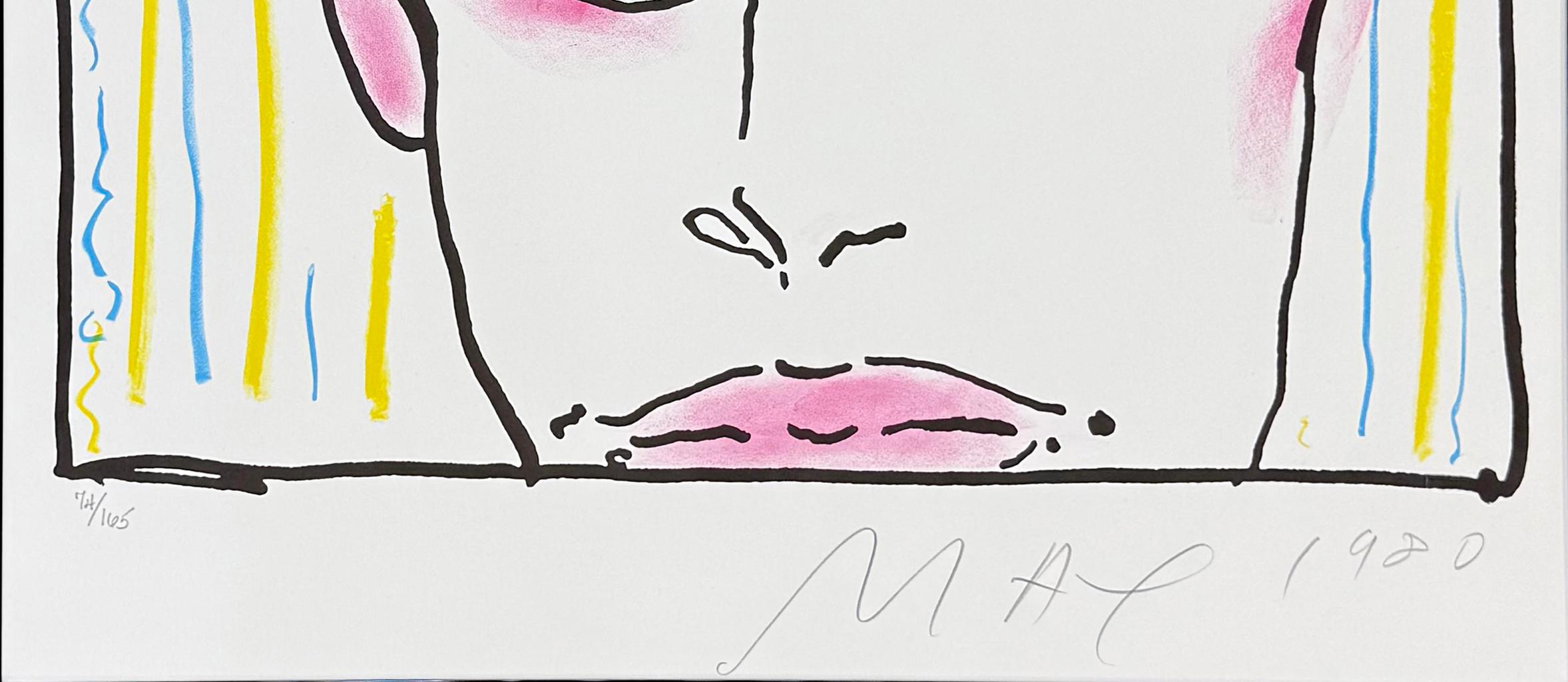 Zero's Friend (gerahmte, handsignierte Lithographie) – Print von Peter Max