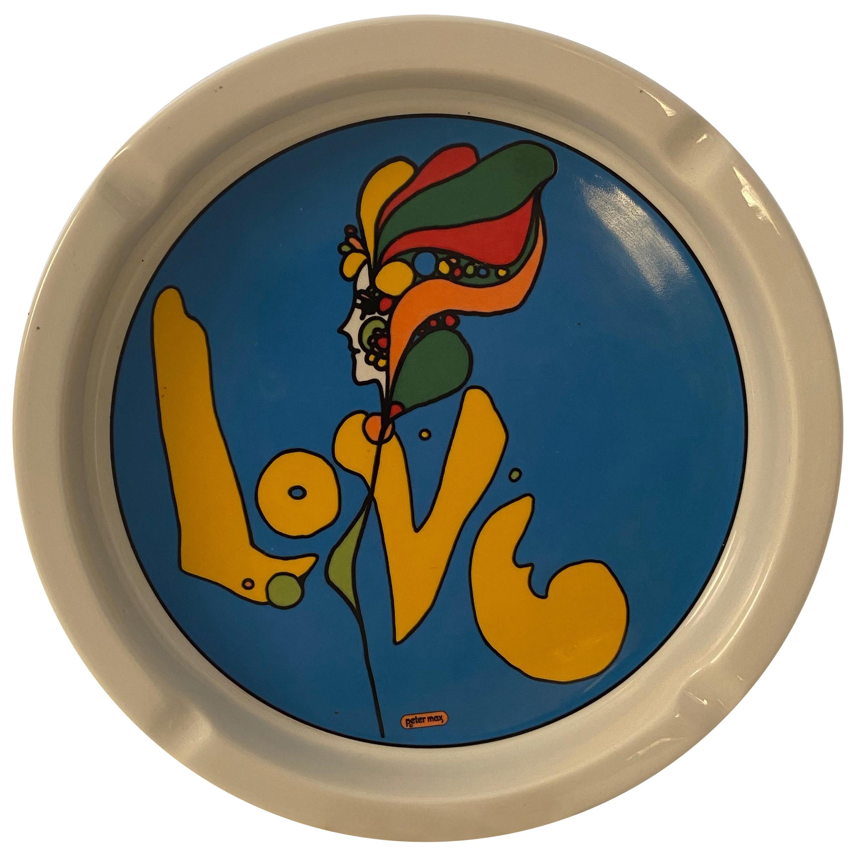 Peter Max Psychedelic 1960s Love Ashtray