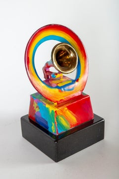 Peter Max Original Hand Painted Sculpture Acrylic Grammy Award Painting