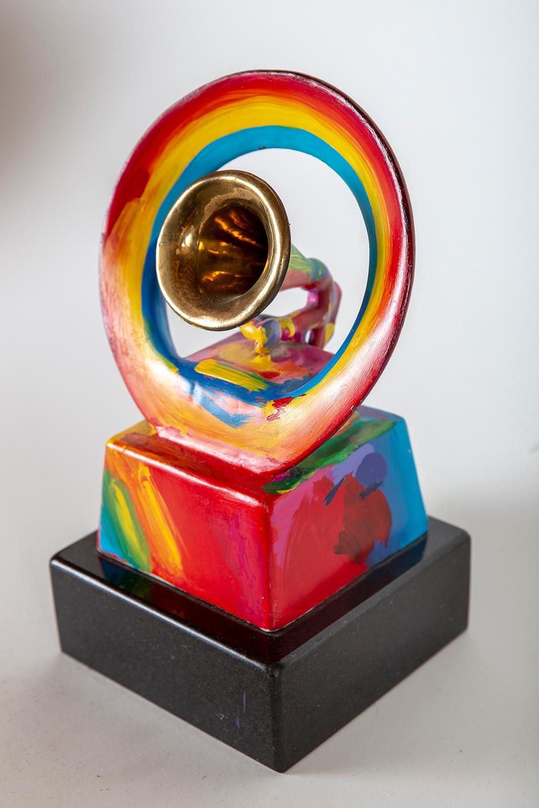 Peter Max Original Hand Painted Sculpture Acrylic Grammy Award Painting 1