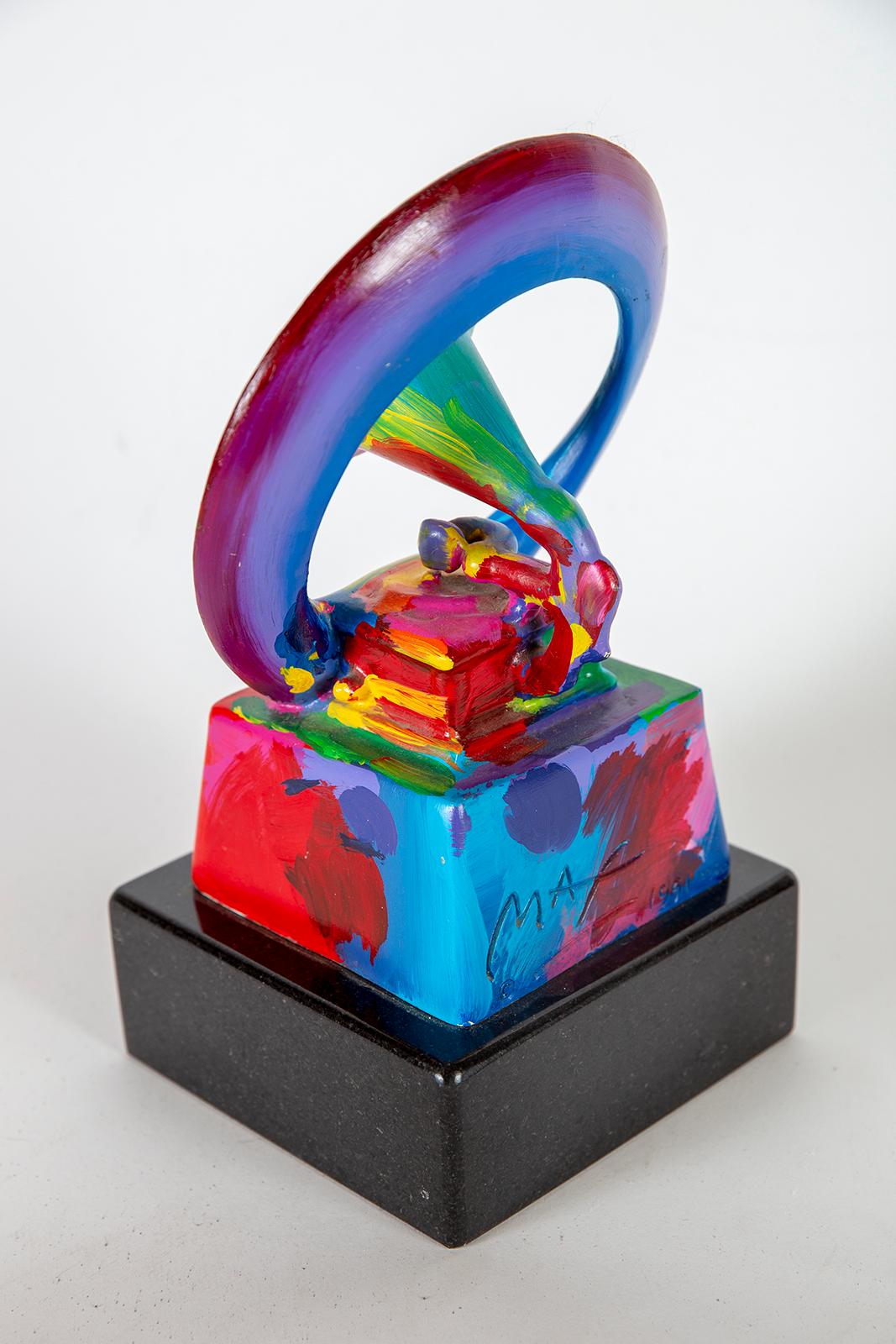 Peter Max Original Hand Painted Sculpture Acrylic Grammy Award Painting 4