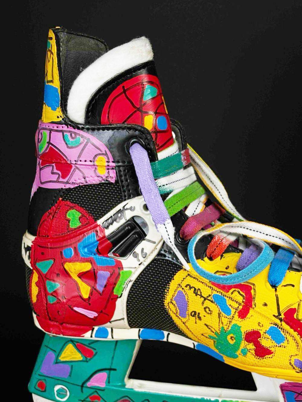 Peter Max, Untitled (Hockey Skate), 1996 original UNIQUE sculpture 1