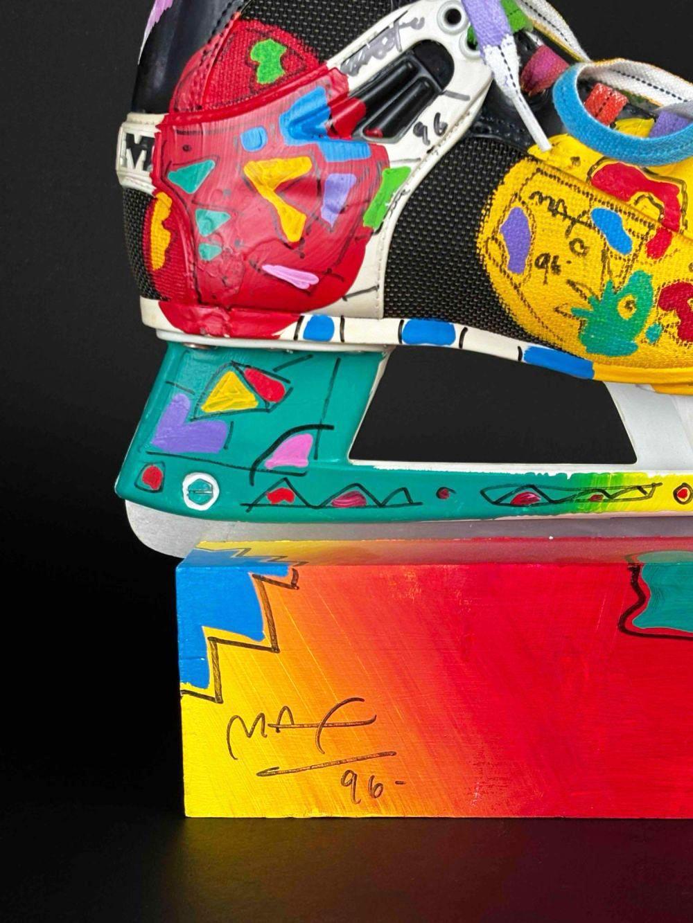 Peter Max, Untitled (Hockey Skate), 1996 original UNIQUE sculpture 2