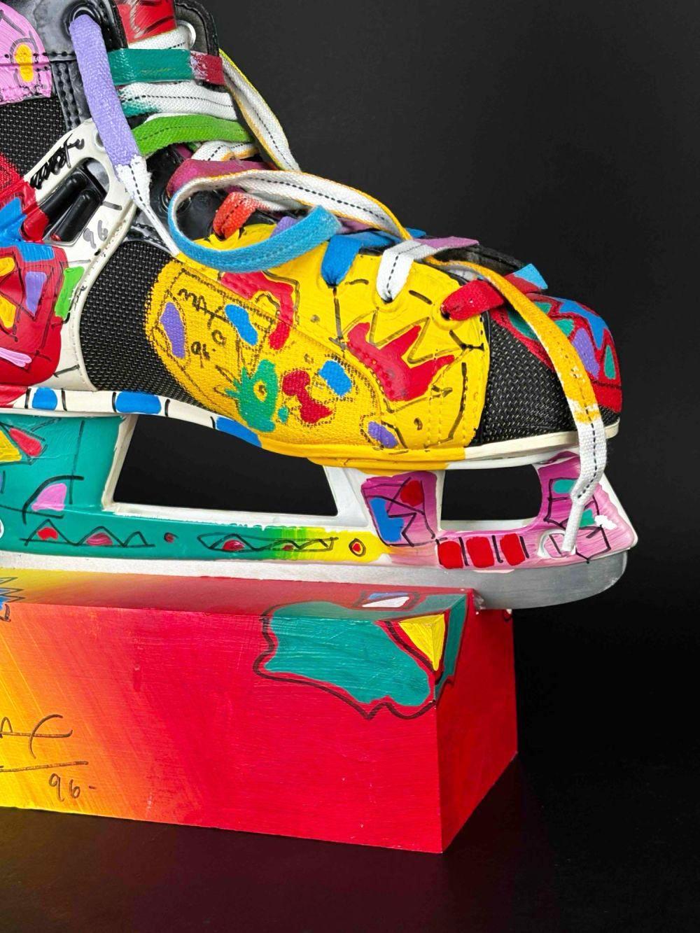 Peter Max, Untitled (Hockey Skate), 1996 original UNIQUE sculpture 3