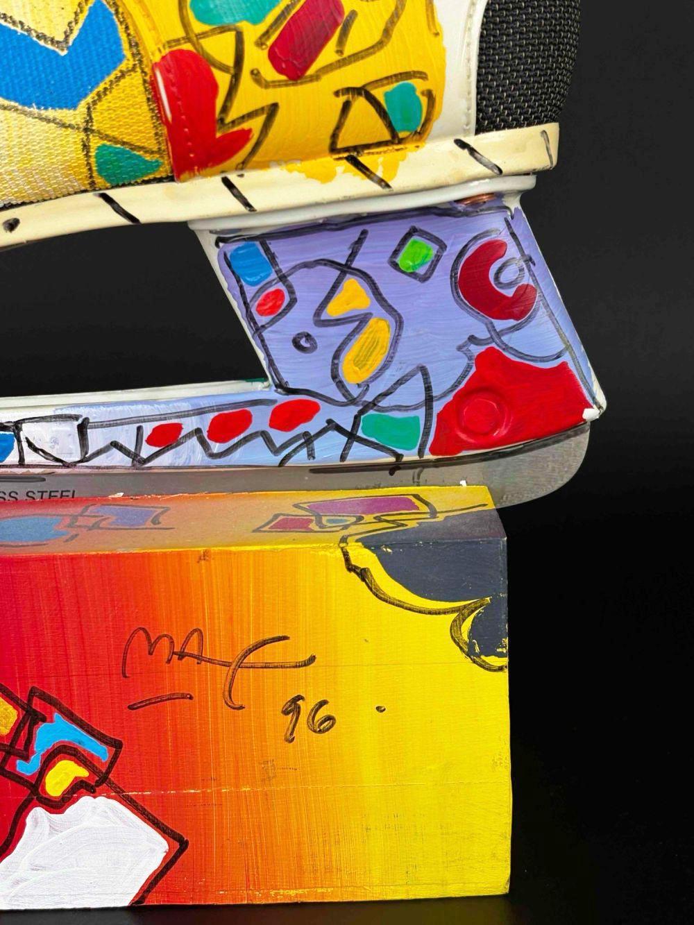 Peter Max, Untitled (Hockey Skate), 1996 original UNIQUE sculpture 6