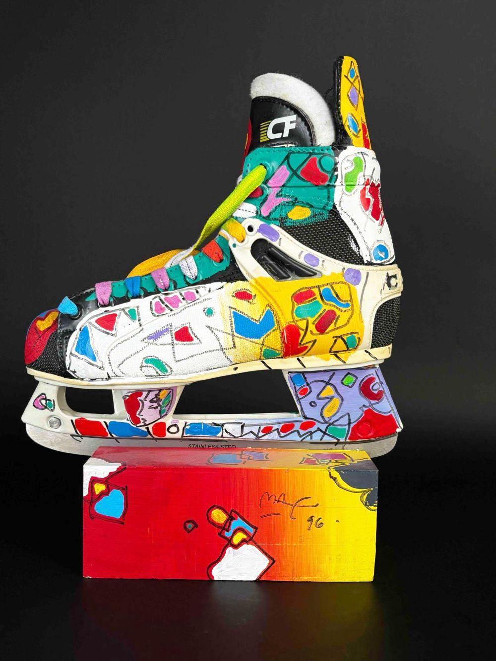 Peter Max, Untitled (Hockey Skate), 1996 original UNIQUE sculpture 7