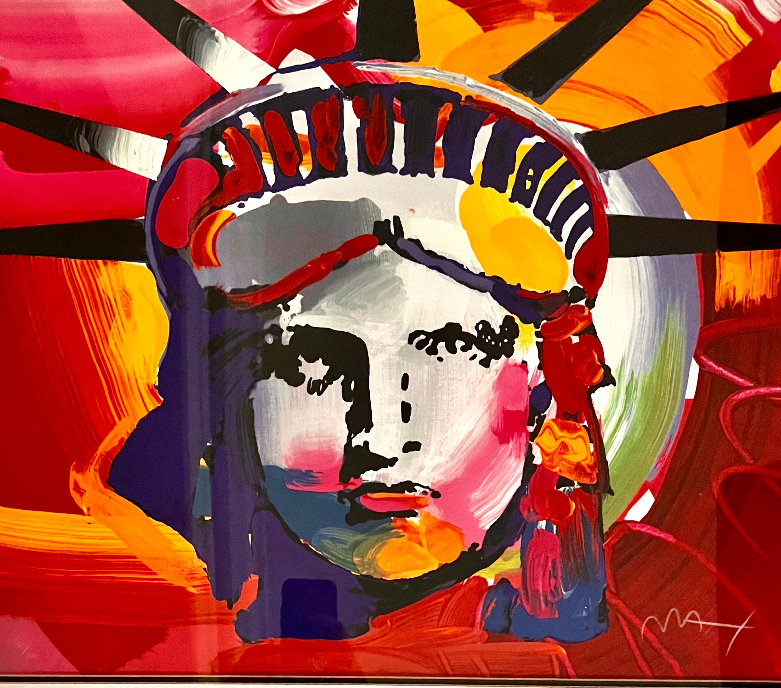 Peter Max Signed Liberty Head Limited Edition 240/300 Abstract Lithograph  8