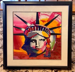 Peter Max Signed Liberty Head Limited Edition 240/300 Abstract Lithograph