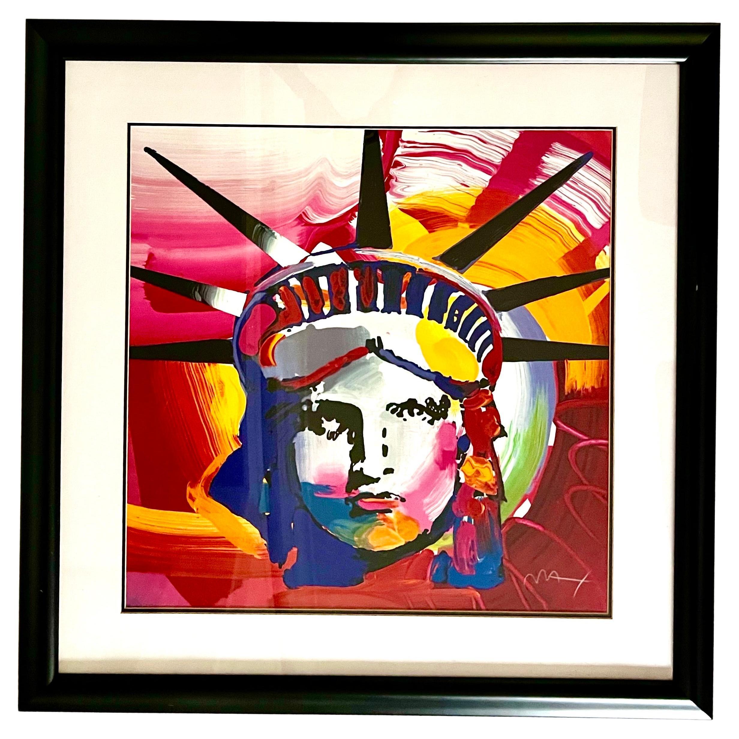 Peter Max Signed Liberty Head Limited Edition 240/300 Abstract Lithograph 