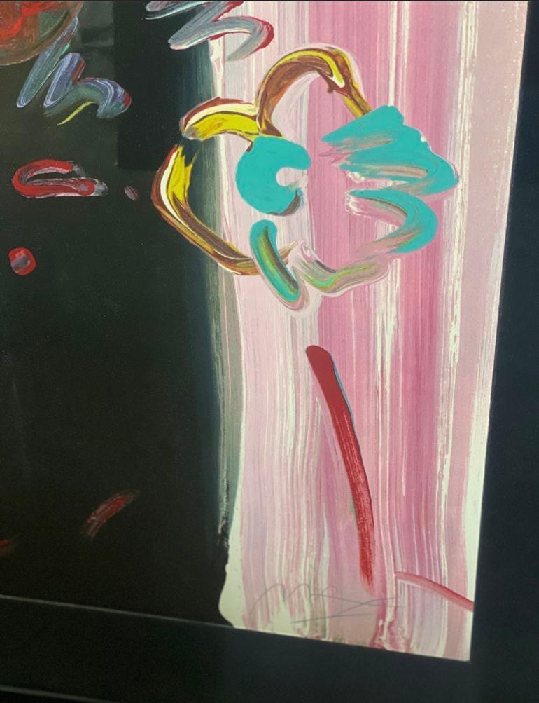 Acrilico Collezione di serigrafie firmate da Peter Max - Incorniciate con COA (set di 3) in vendita