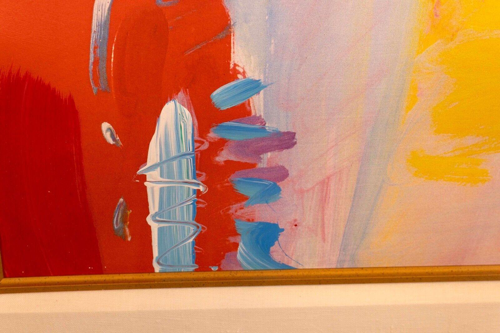 Peter Max Statue of Liberty Signed Mixed Media Acrylic Painting on Paper 2000s F For Sale 4