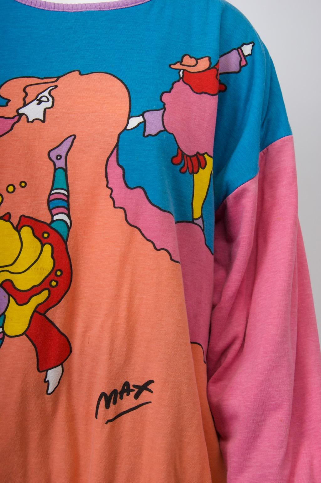 Peter Max sweatshirt made in 1989 based on the artist's 1973 serigraph 