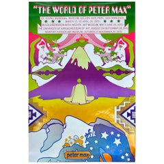 Peter Max “The World of Peter Max” Museum Exhibition Serigraph Poster ‘A', 1969
